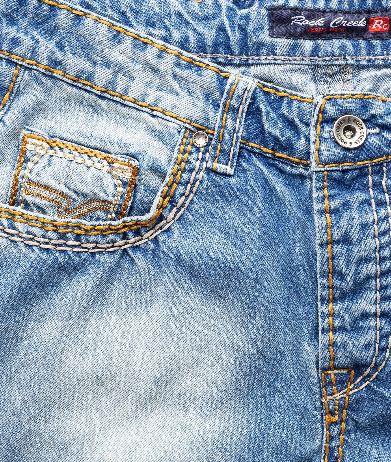 Rock Creek Jeansshorts Herren Jeansshorts Denim RC-2079