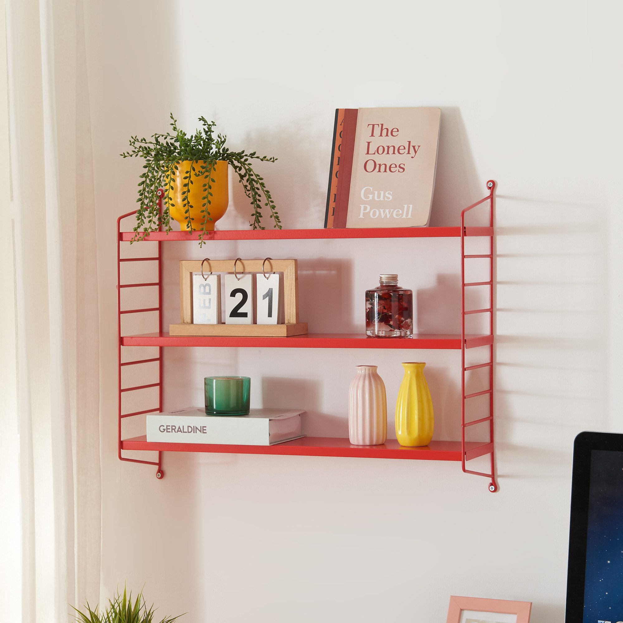 en.casa Wandregal, 1-tlg., »Strängnäs« Rot günstig online kaufen