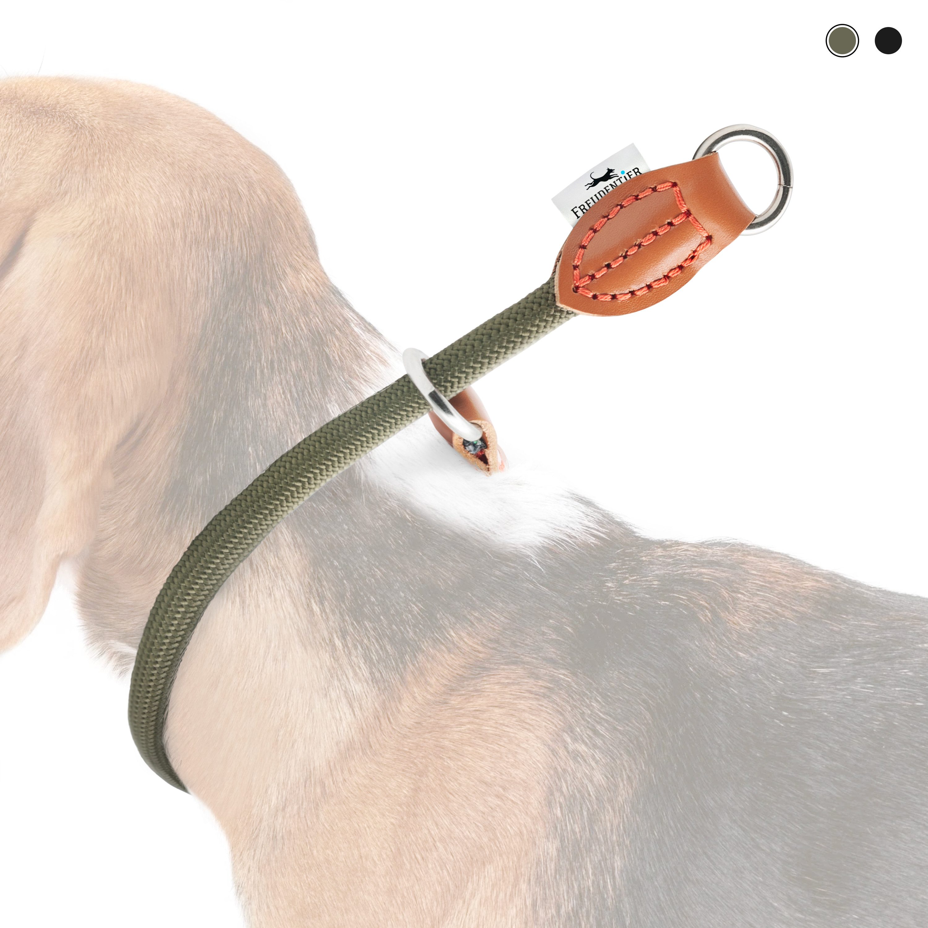 Freudentier Hunde-Halsband mit Zugstopp - Retriever Halsband, 4 verschiedene Größen für kleine, mittelgroße & große Hunde
