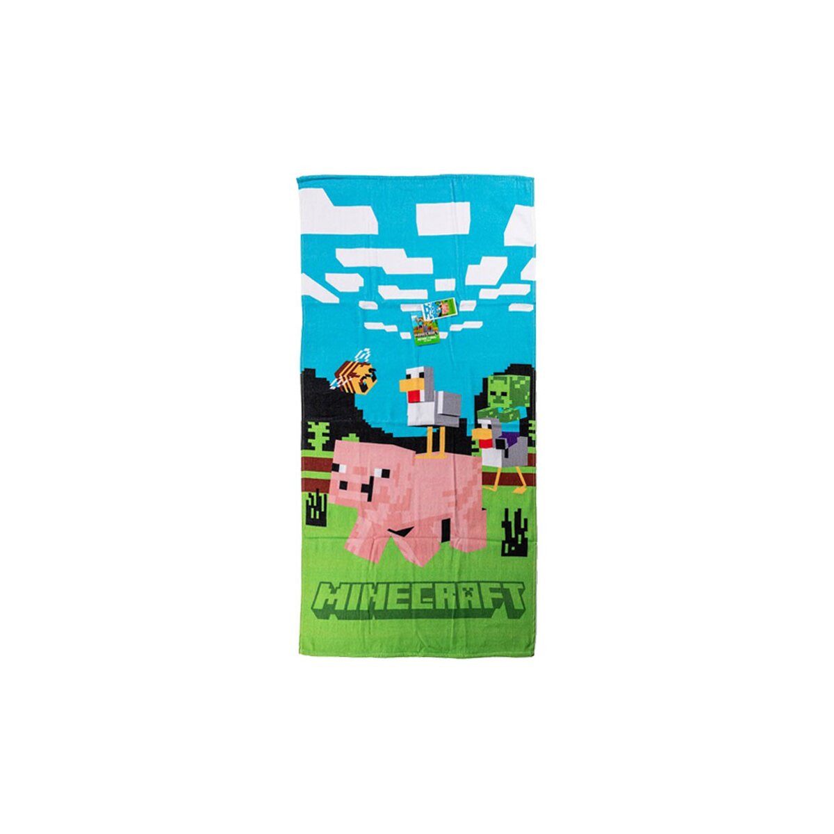 Minecraft Badetücher Minecraft Badetuch 70x140cm – Piggy Ride Strandtuch, 1 günstig online kaufen