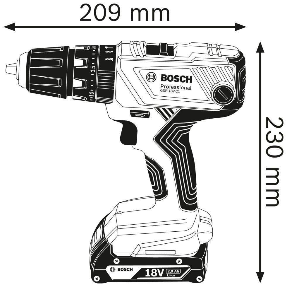 BOSCH Akku-Schlagbohrschrauber Bosch Professional Akku-Schlagbohrschrauber GSB
