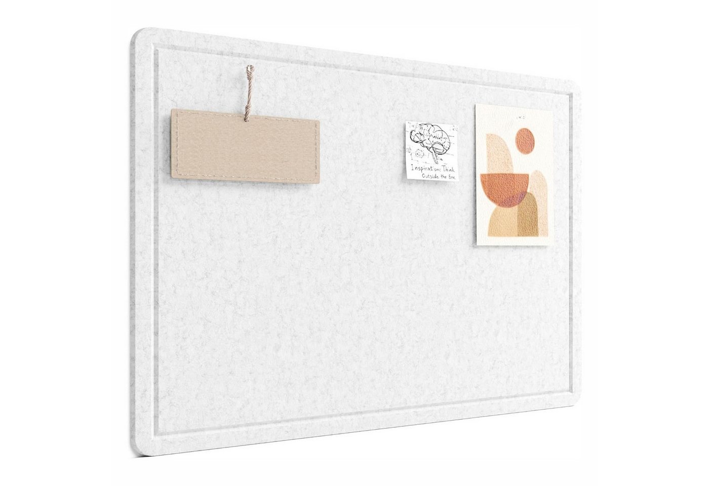 Agger Pinnwand 60 × 40 cm Filz-Pinnwand, Wanddekor-Korktafel, Anschlagtafel, Fotodisplay-Tafel
