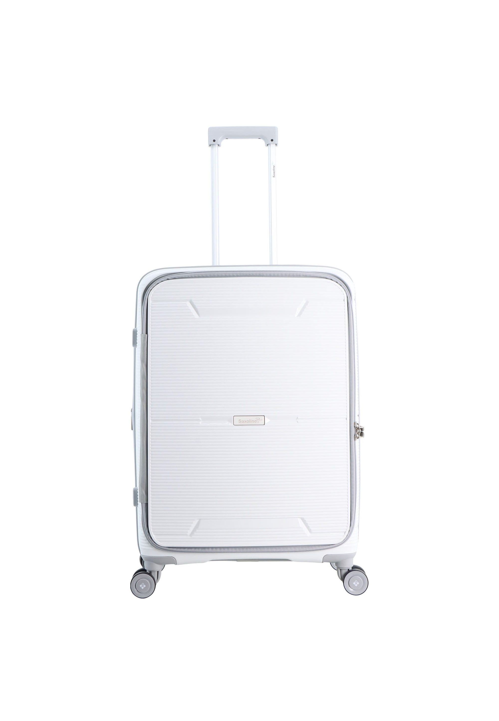 Saxoline® Koffer Boho Trolley - White - Set, aus Polypropylen-Material