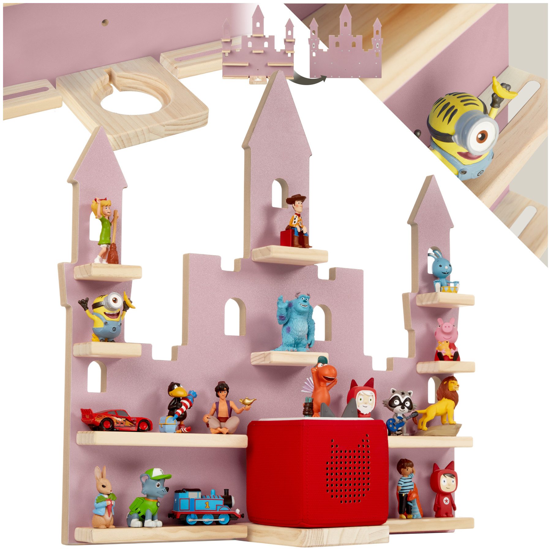 tectake Wandregal MyLittleStory Princess Castle, Einzelstück, günstig online kaufen