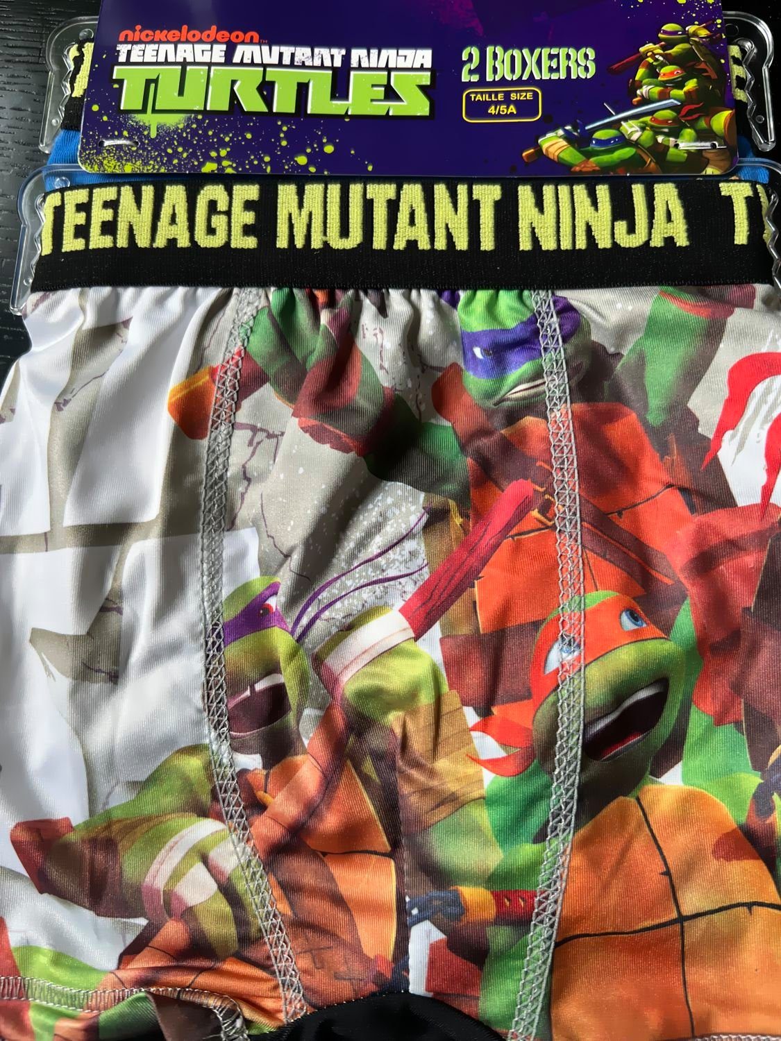 Teenage Mutant - Ninja Boxershorts Doppelpack Turtles Jahre 4 Ninja 2x Boxer Jungen 5 Short Gr.104 Turtles Unterwäsche Unterhosen 110 cm Kinder