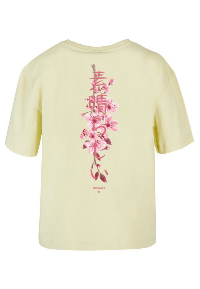 F4NT4STIC T-Shirt Cherry Blossom Print, Fällt weit aus, bitte eine Größe  kleiner bestellen