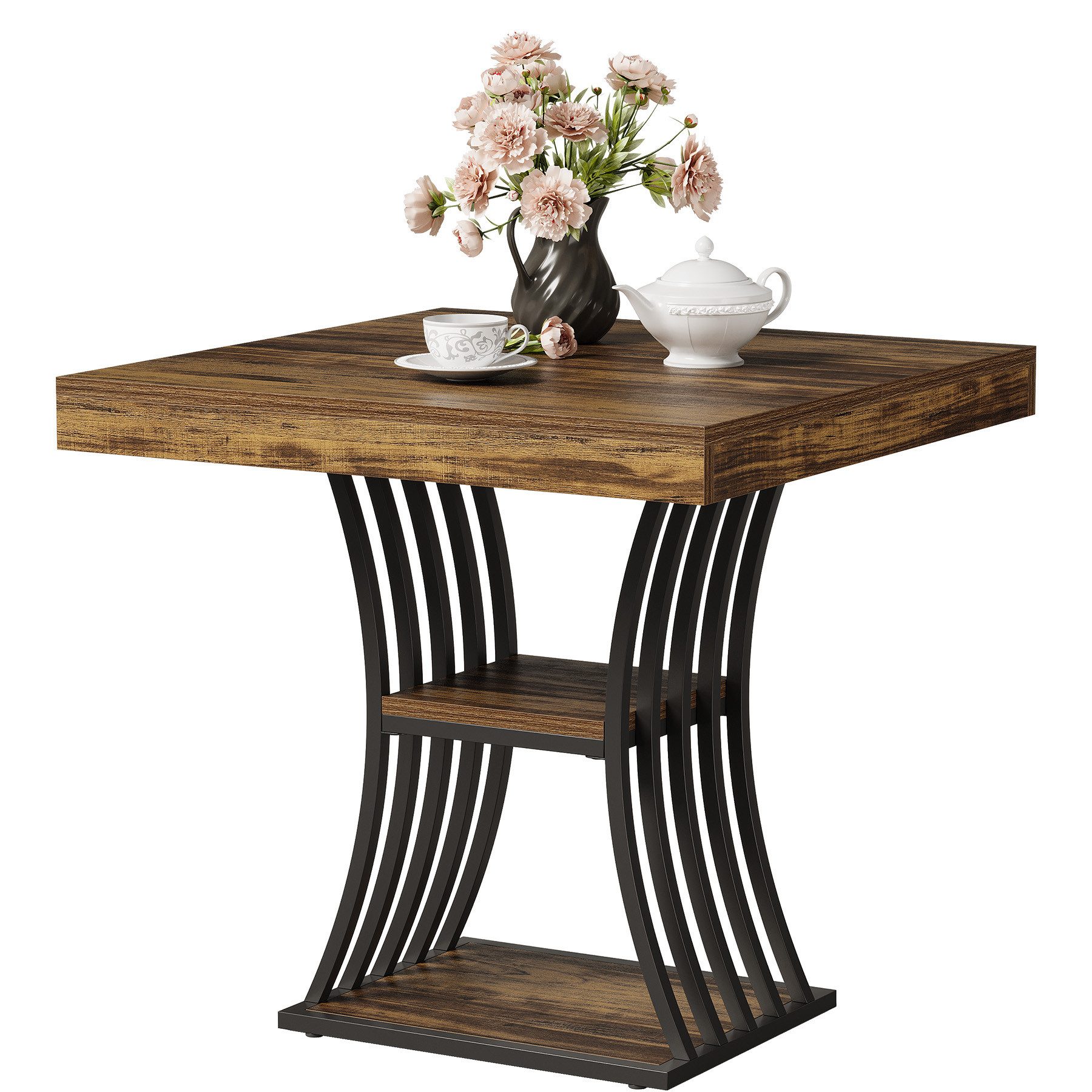 Tribesigns Esstisch für 4 Personen Industrie-Stil, günstig online kaufen