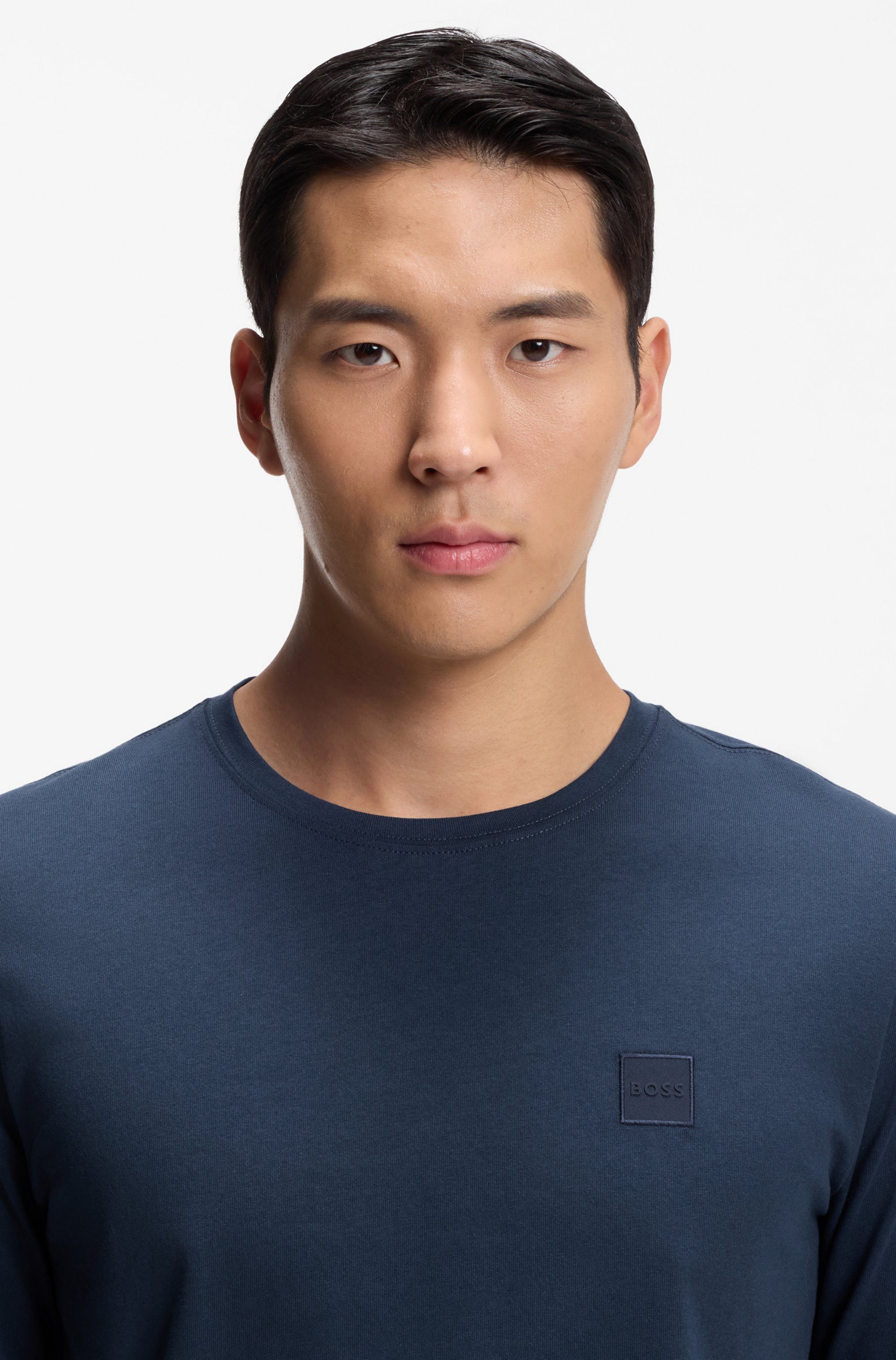 BOSS ORANGE Langarmshirt Tacks mit Markenlogo auf der Brust günstig online kaufen