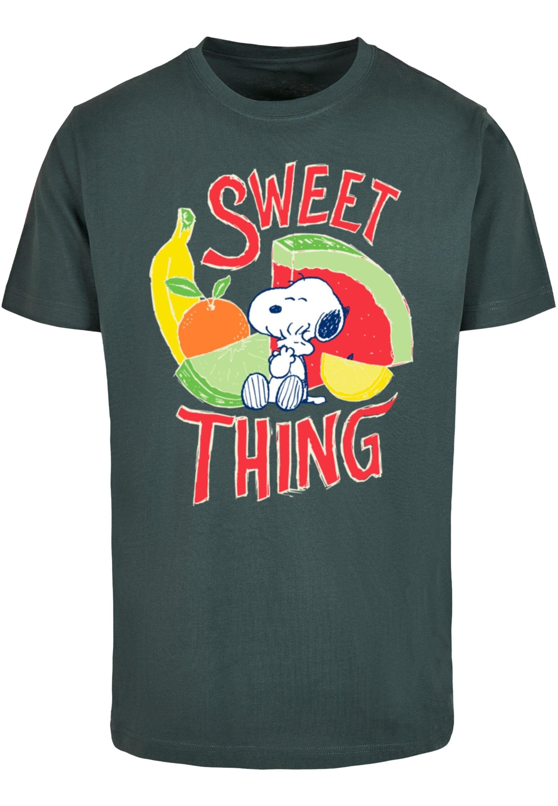 Merchcode T-Shirt thing Peanuts Neck (1-tlg) bottlegreen - Herren T-Shirt Sweet Round