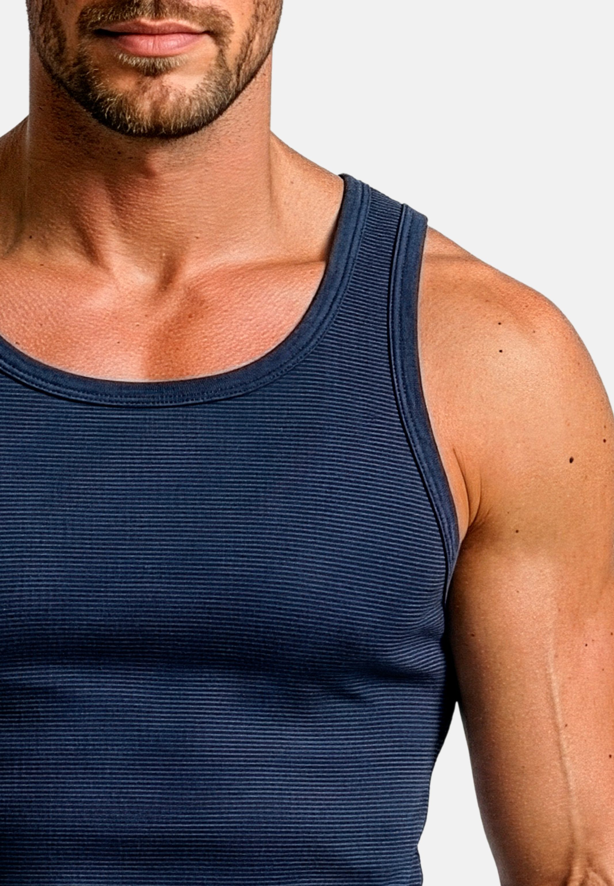 ESGE - Die Wäsche-Macher Unterhemd 3er Pack - Feinripp Jeans (Spar-Set, 3-St) Unterhemd / Tanktop - Baumwolle - Strapazierfähig