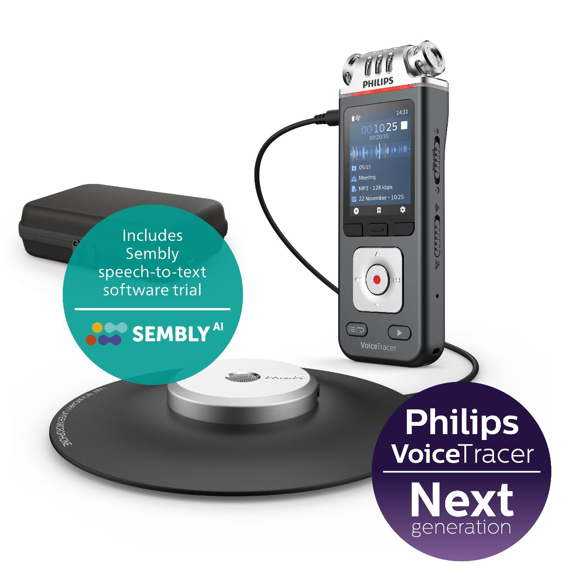 DVT8115 VoiceTracer Meeting-Recorder Digitales Diktiergerät