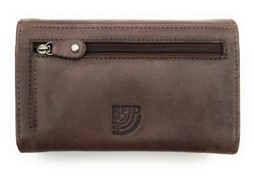 MUSTANG Geldbörse echt Leder Damen Portemonnaie mit RFID Schutz "La Spezia", vintage Style, tolle Brauntöne, viel Platz