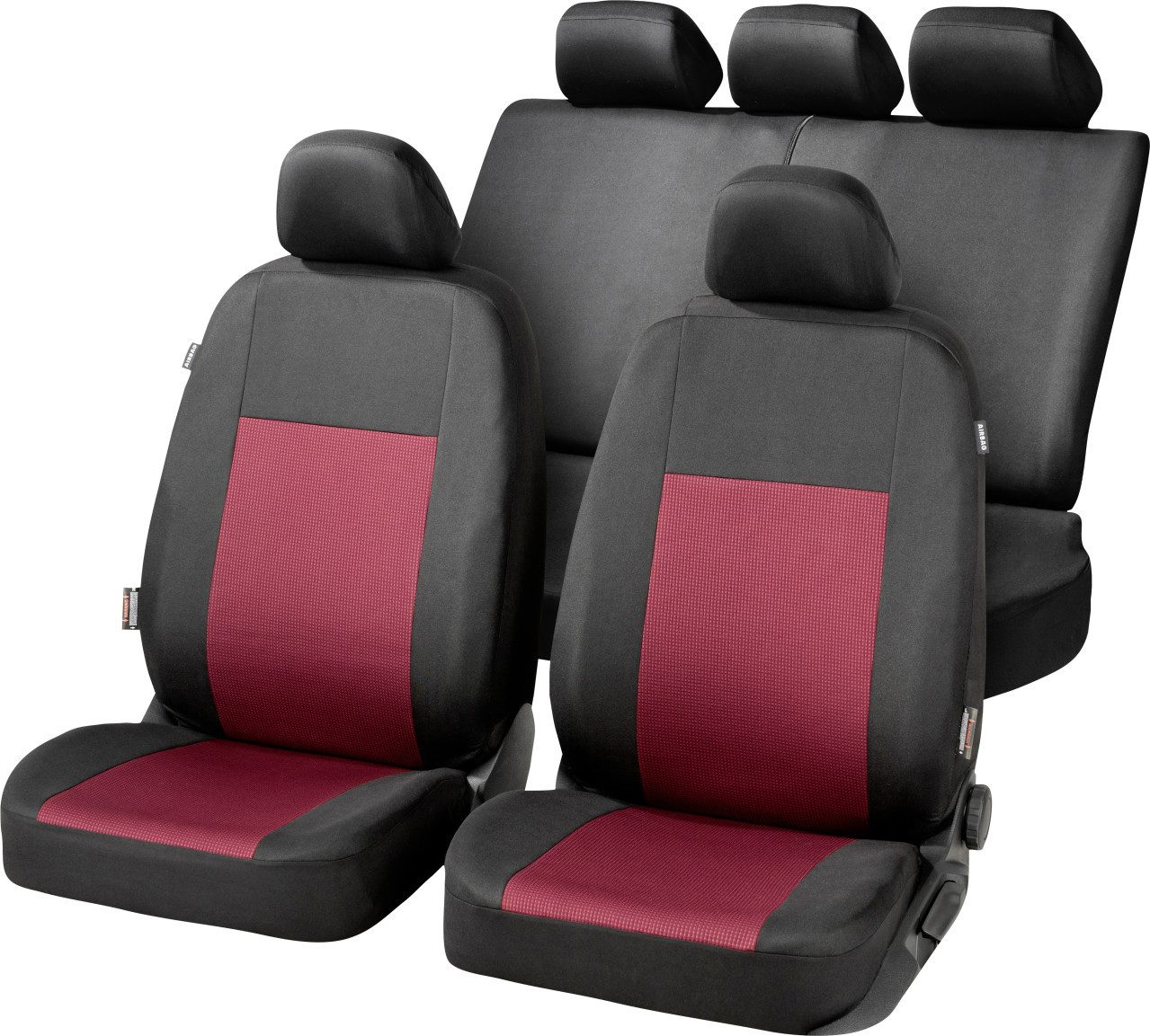 CarComfort Autositzbezug CarComfort Autositzbezug-Set Belmont schwarz-rot