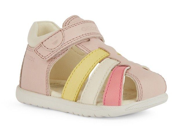 Geox B SANDAL MACCHIA Lauflernschuh Babyschuh, Sandale, Klettschuh mit Lederfußbett