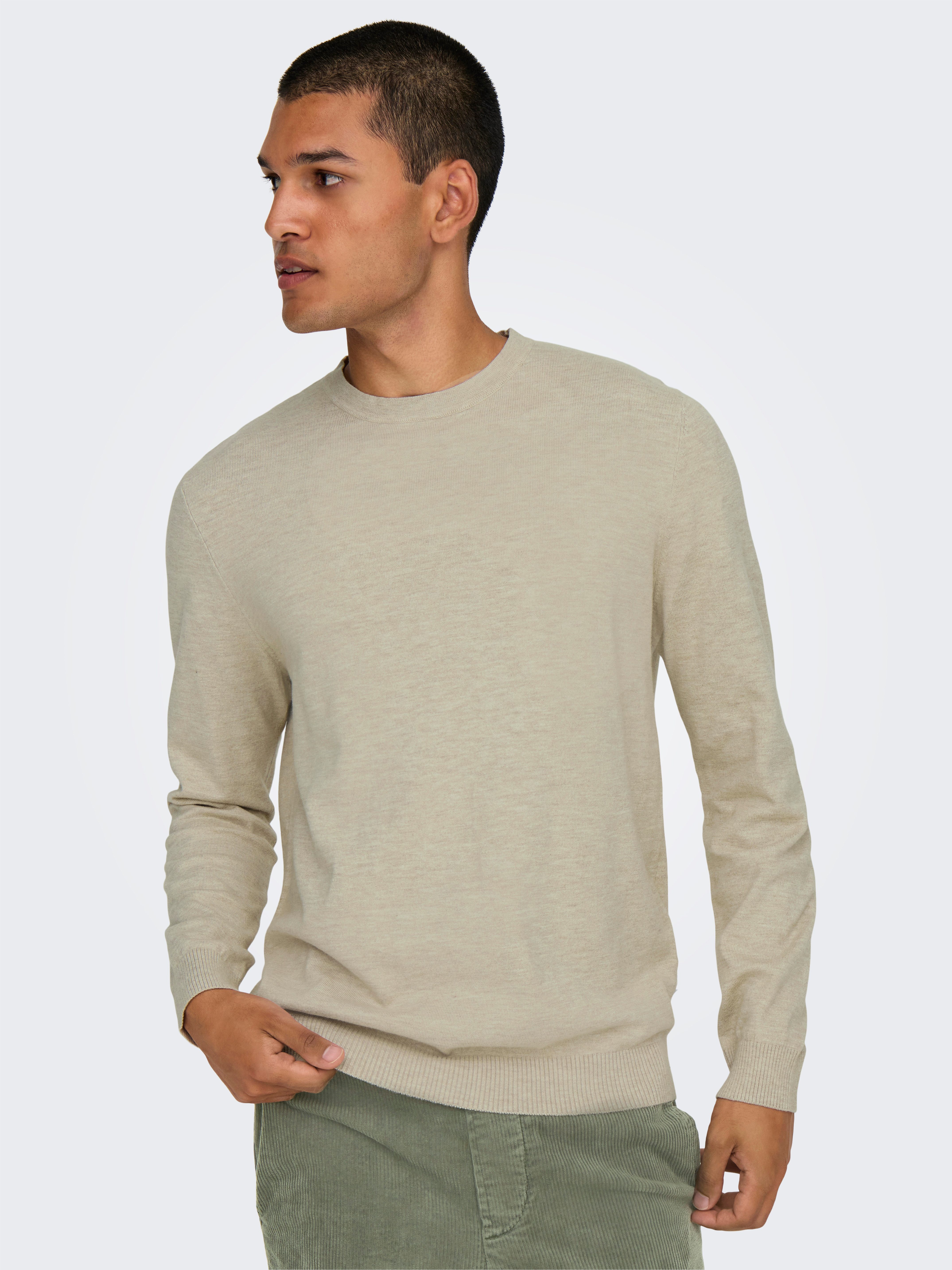 ONLY & SONS Strickpullover ONSLOUI REG 12 MEL CREW KNIT NOOS günstig online kaufen