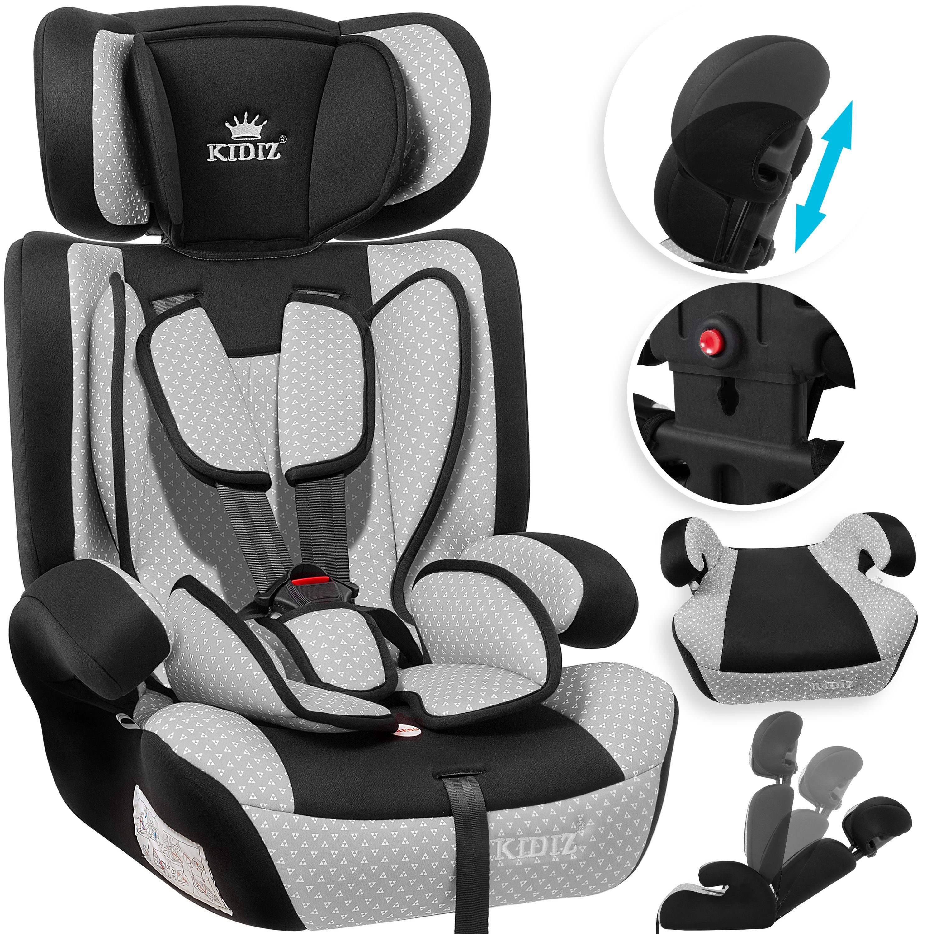 KIDIZ Autokindersitz, Kinderautositz Kindersitz Autositz Sitzschale 9 kg 36 kg 112 Jahre