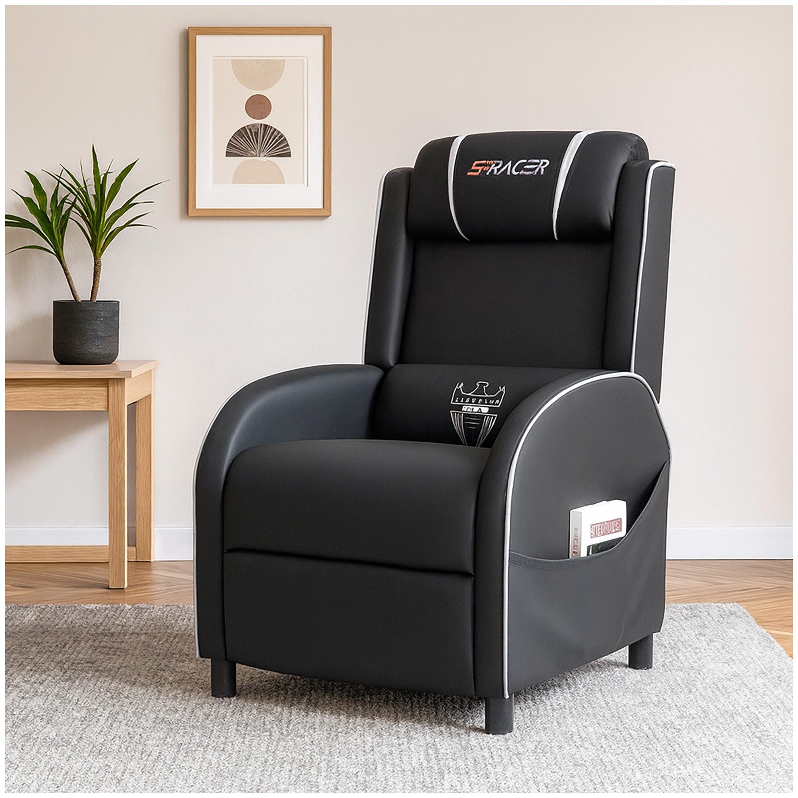 HTI-Line Relaxsessel Relaxsessel Gaming (1-St), moderner Fernsehsessel mit Liegefunktion Racingstyle