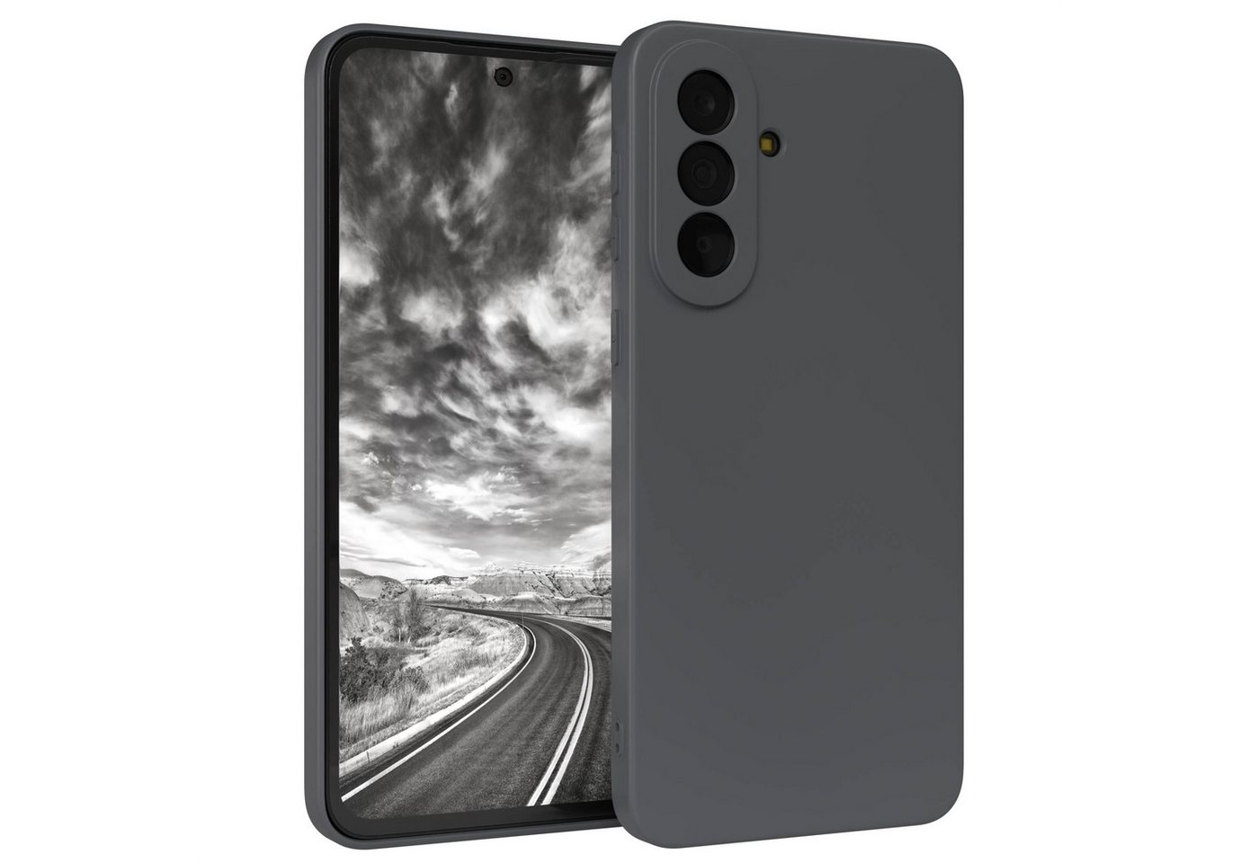 EAZY CASE Handyhülle TPU Hülle für Samsung Galaxy A37 6,7 Zoll, Hülle mit Kameraschutz Handycase Soft Smart Slimcover matt Dunkelgrau