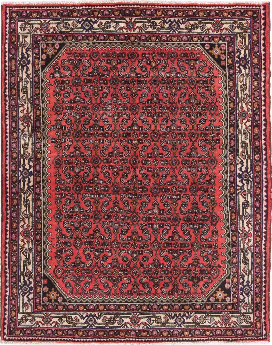 Orientteppich Hamadan Hosseinabad 149x184 Handgeknüpfter Orientteppich, Nain Trading, rechteckig, Höhe: 12 mm