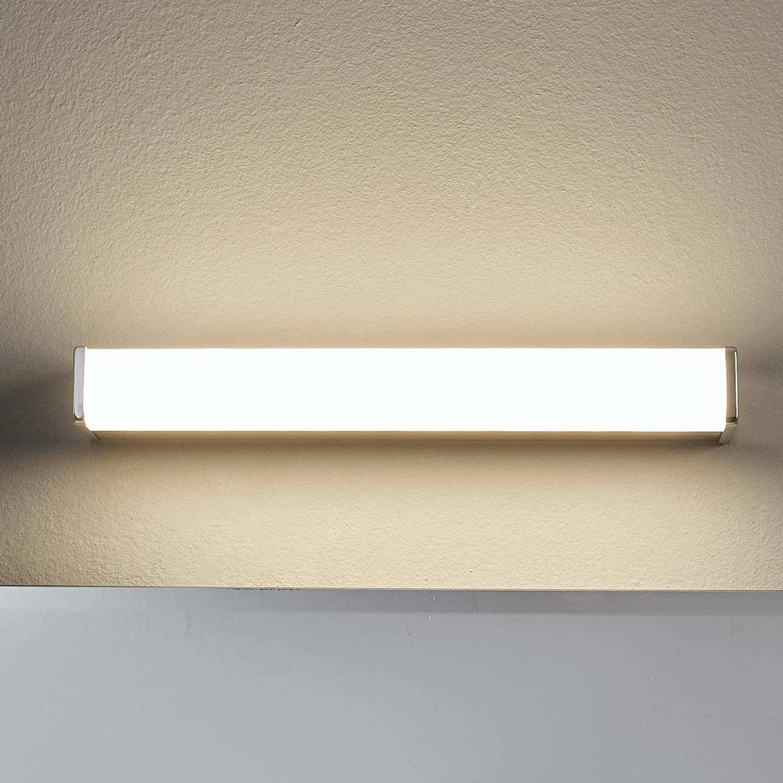 Lindby LED Wandleuchte Acryl, fest Philippa, LED-Leuchtmittel warmweiß, 1 verbaut, Leuchtmittel Modern, weiß, flammig, inkl. Metall, chrom