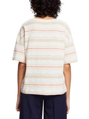 Esprit T-Shirt T-Shirt mit Streifen, 100% Baumwolle (1-tlg)