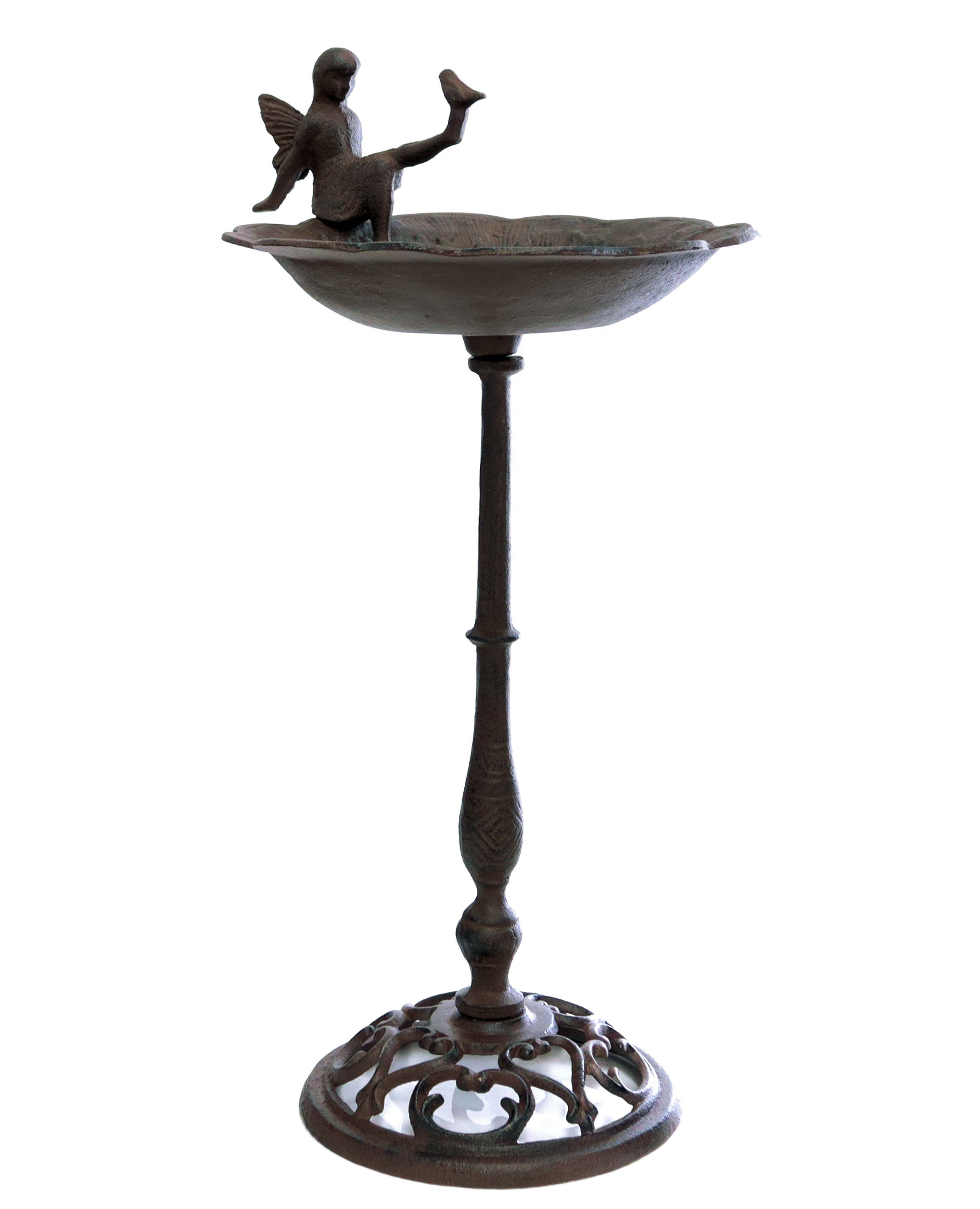 Vogeltränke Gusseisen Vogeltränke ELFE antik braun - 51 cm