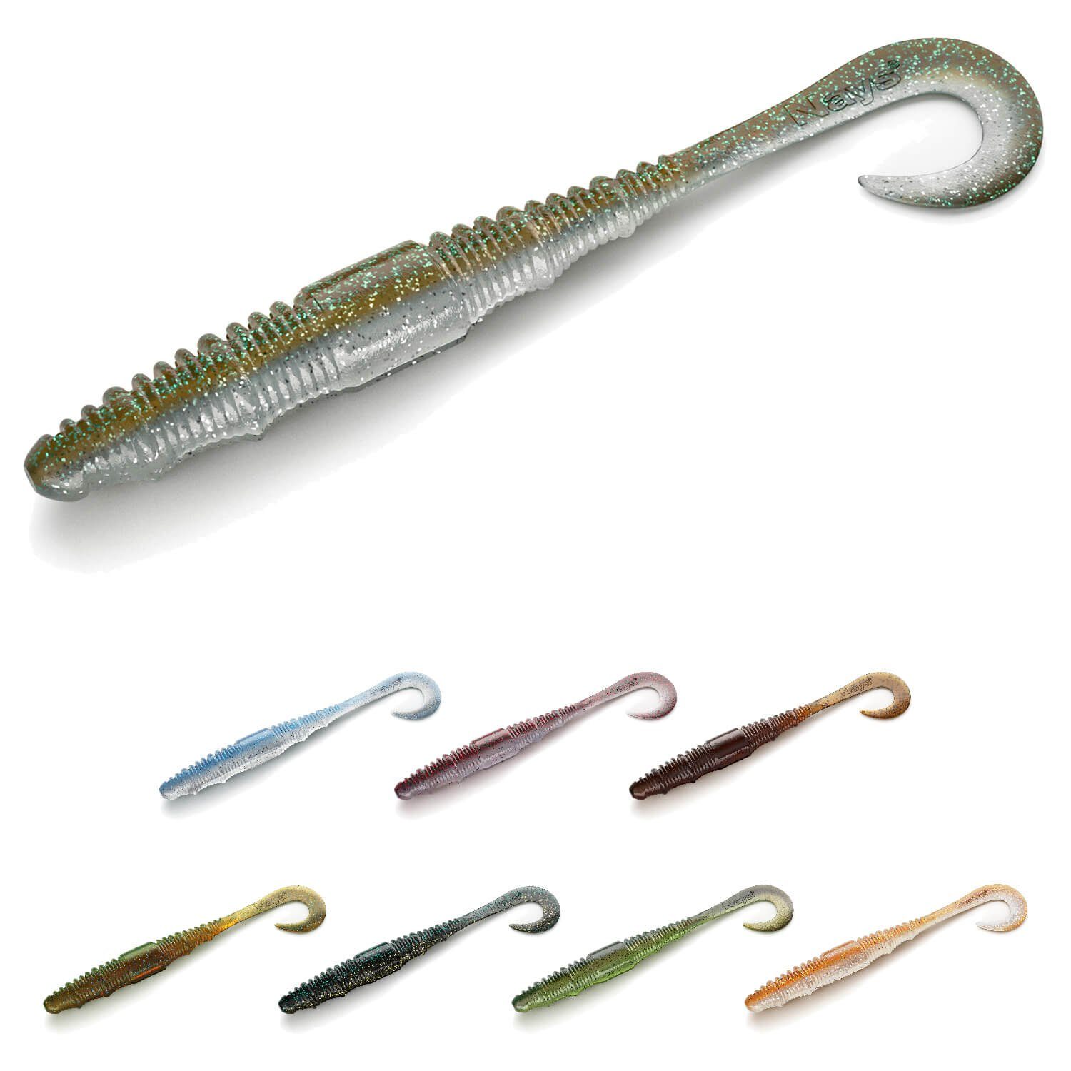 Nays Kunstköder Nays RVN Gummiwurm mit Curly-Tail, (1, 4-St)
