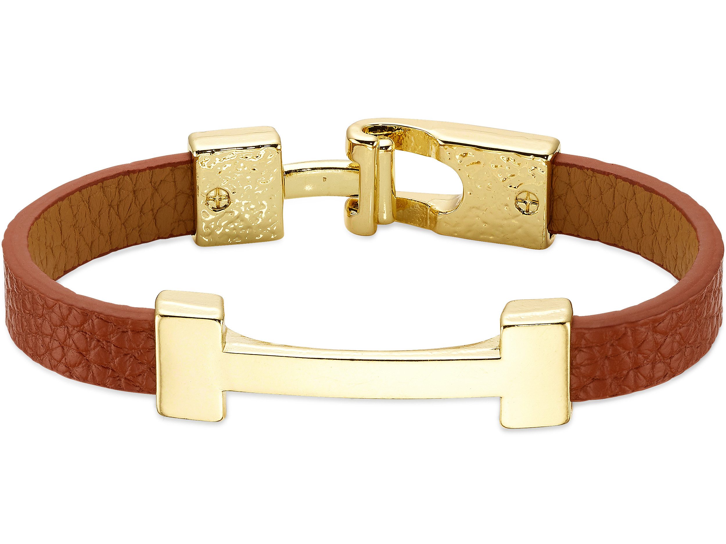 Aniston JEWELRY & WATCHES Armband Edelstahl-Lederambd braun