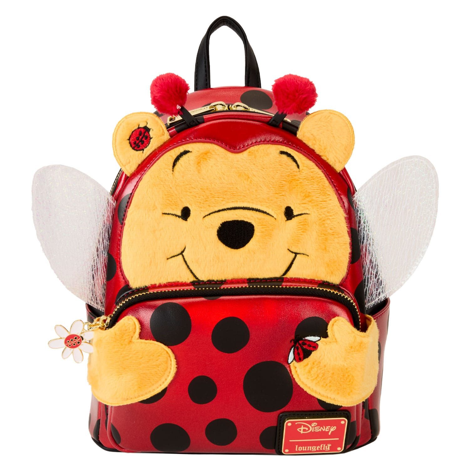 Loungefly Minirucksack Disney by Loungefly Mini-Rucksack Winnie the Pooh Ladybug Cosplay (1-tlg), Hochwertig und Detailliert
