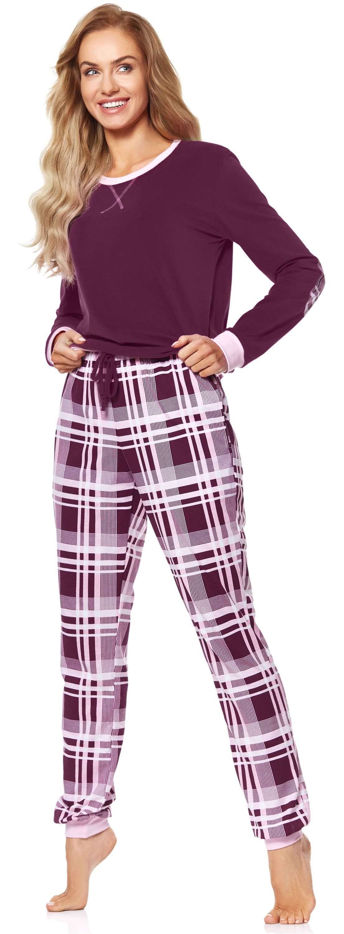 Merry Style Schlafanzug Damen Pyjama MS10-168 aus Baumwolle
