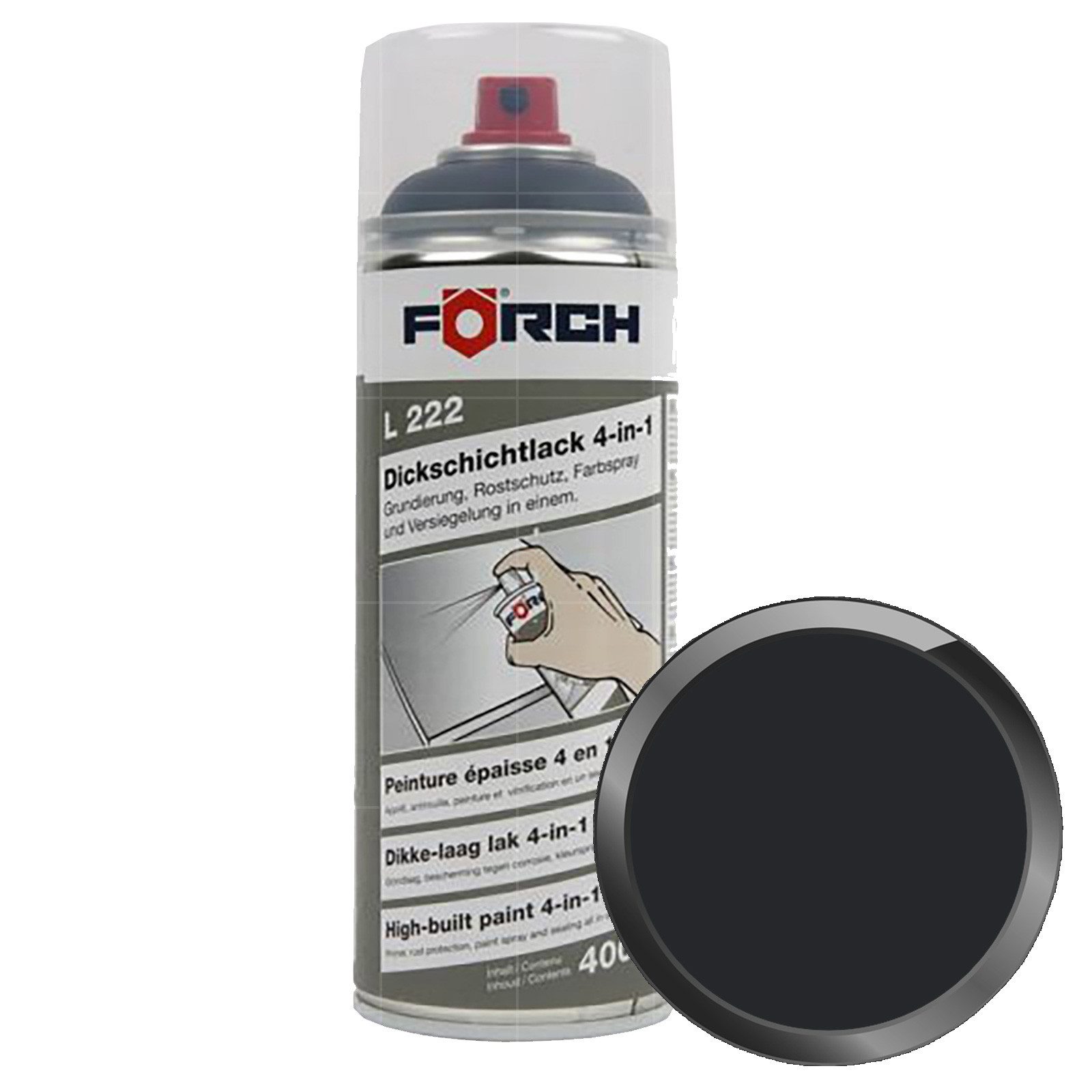 FÖRCH Rostschutzgrundierung L222 Dickschichtlack 4-in-1 - 0.4 Ltr