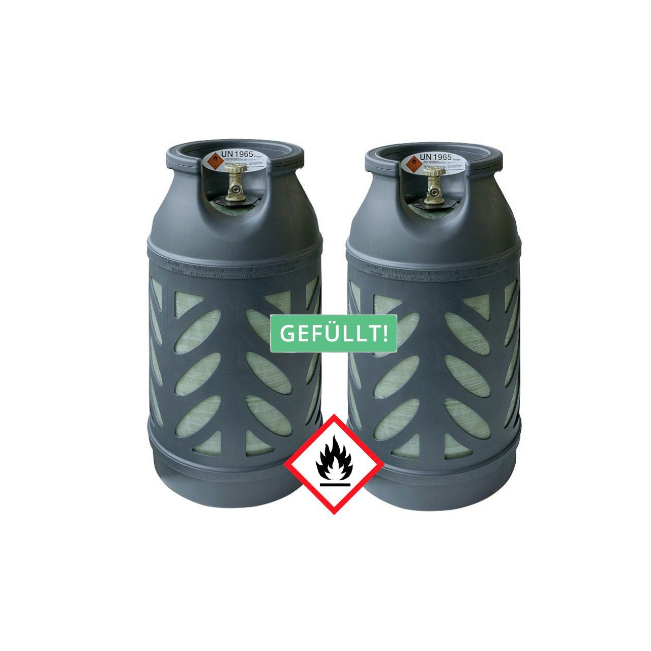 BlueCraft Gas, Premium Composite 10 kg Eigentums Gasflasche Sichtbarer Füllstand