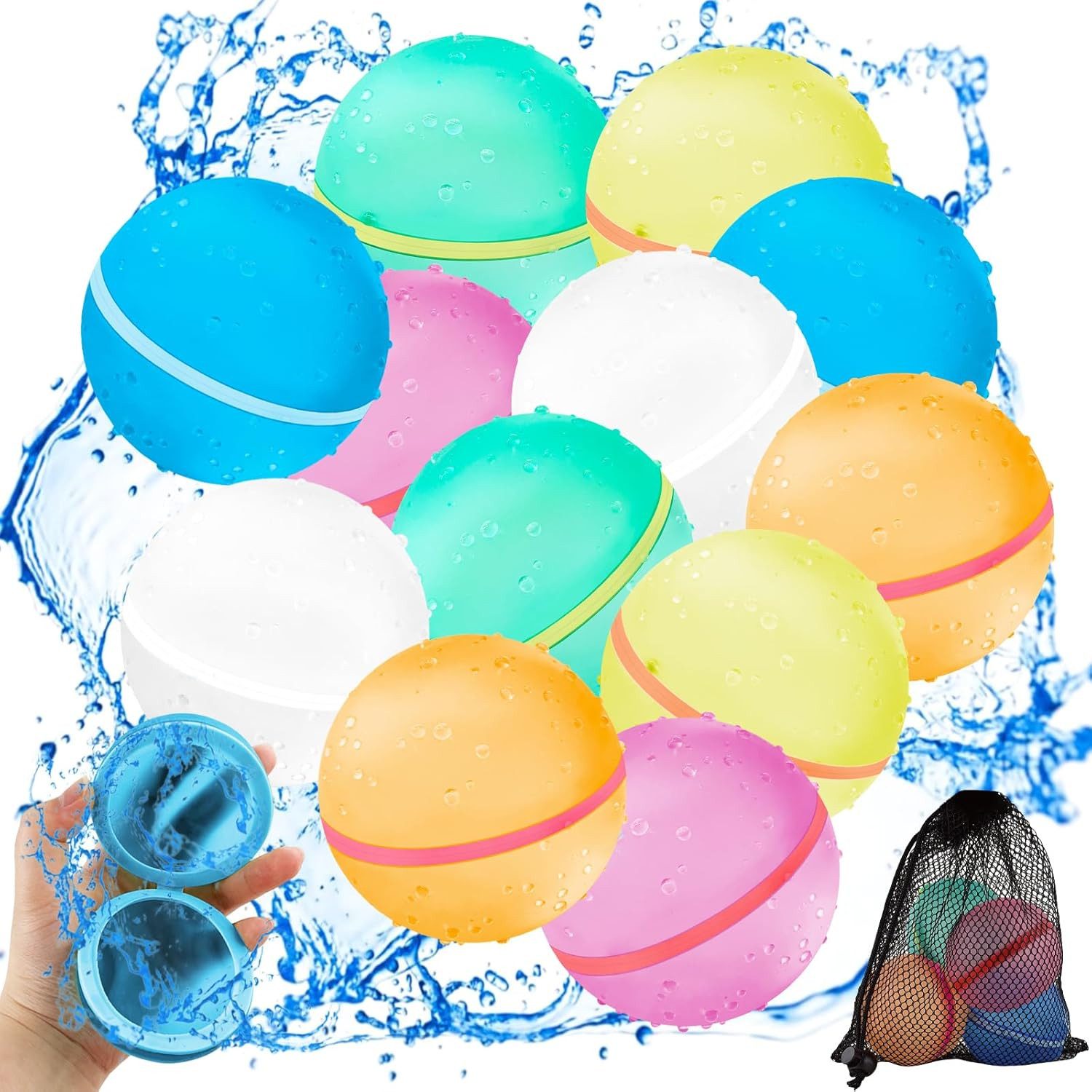 Coonoor Wasserball Wiederverwendbare Водные мячи für Outdoor Sommerpartys (12-St)