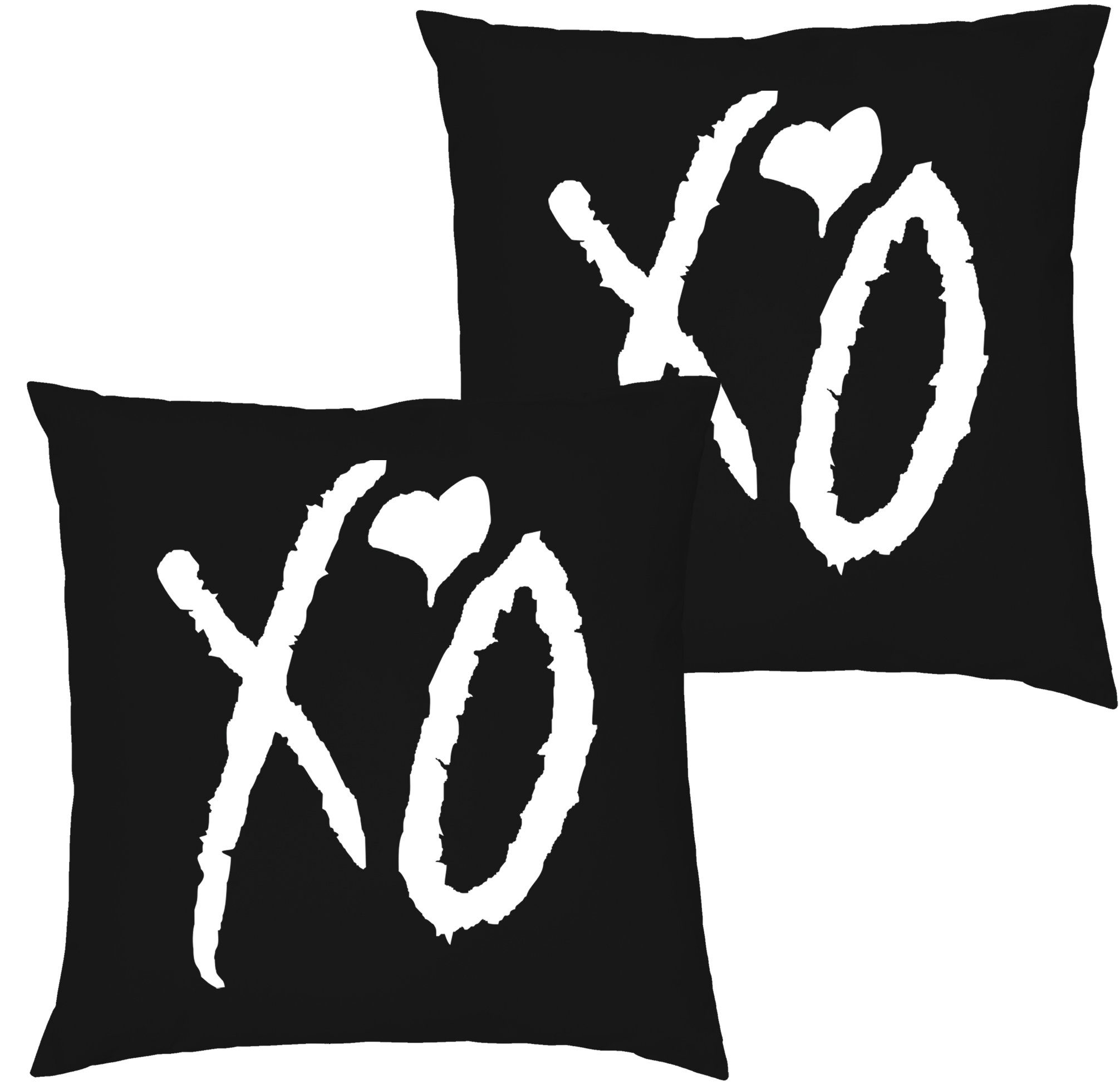 Blondie & Brownie Dekokissen XO Kisses Hugs Weeknd Starboy Kissen mit Füllung