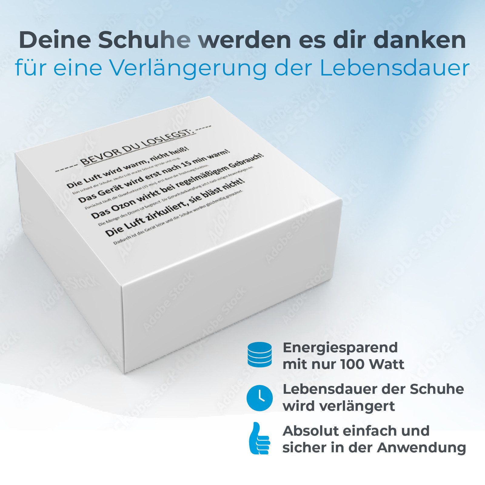 BoomDing Schuhtrockner BoomDing Frische Schuhe in 30 Minuten Antibakteriell mit OZON, Zur Desinfektion, hilft Gerüche, Pilze und Bakterien zu bekämpfen