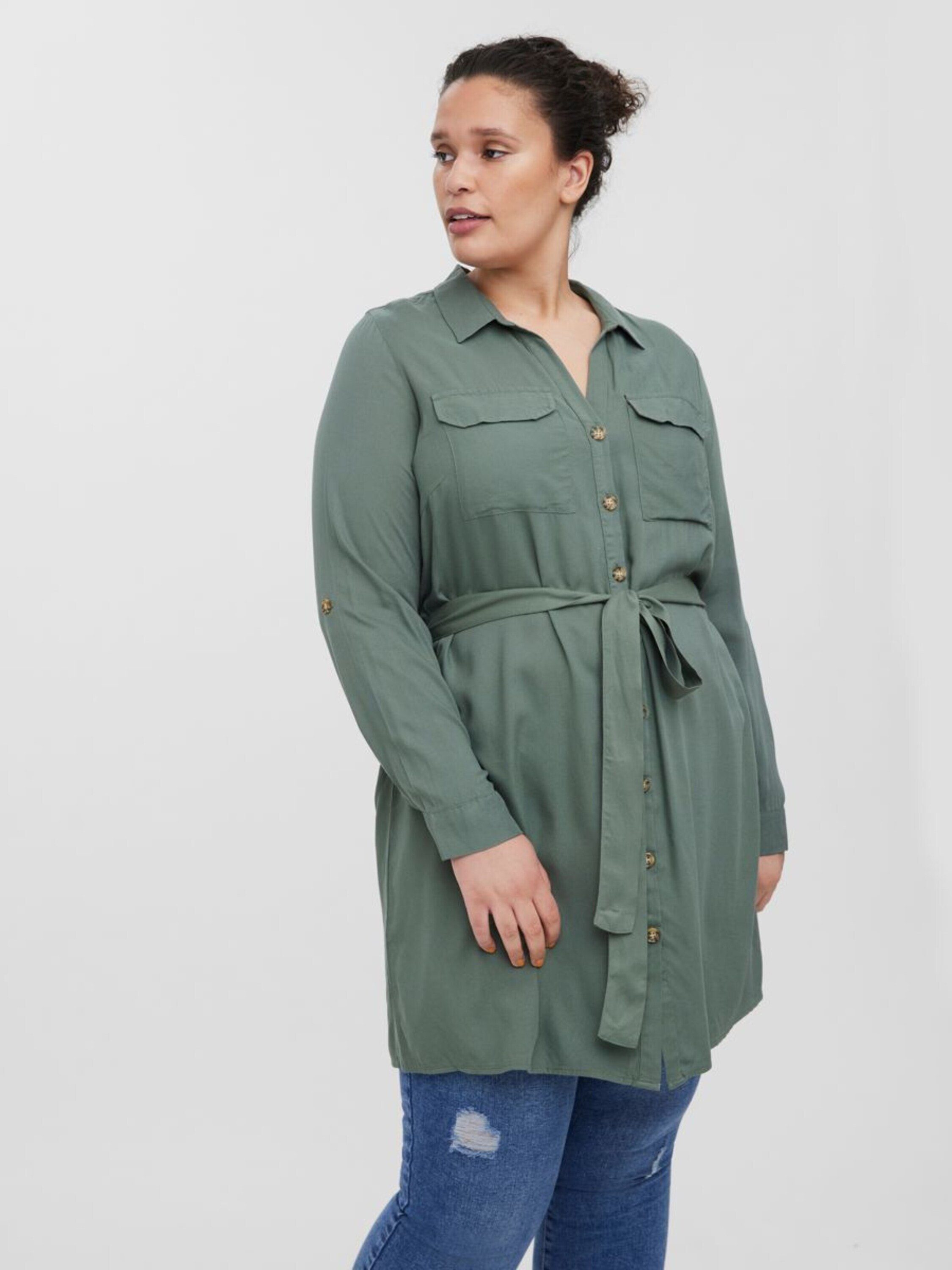 Vero Moda Curve Blusenkleid (1-tlg) Falten günstig online kaufen
