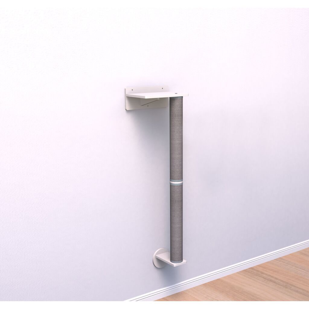 TRIXIE Katzen-Kletterwand Wand-Set 1 - weiß/grau - 35 × 130 × 25 cm