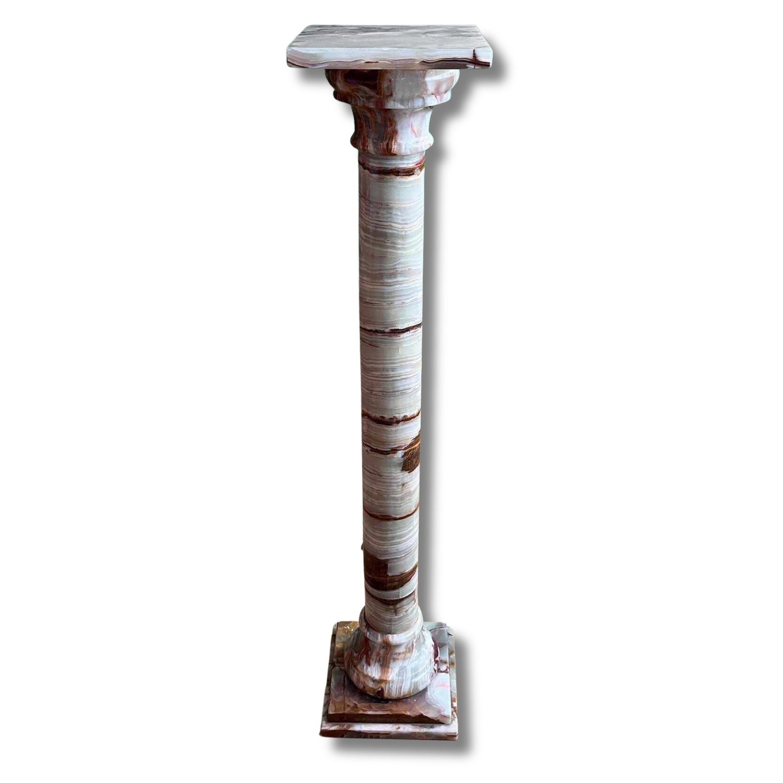 Asien LifeStyle Beistelltisch Beistelltisch Onyx Marmor Stein Podest - 97cm