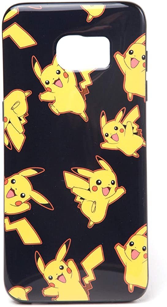 POKÉMON Handyhülle Pokémon Phone Cover Pikachu Samsung Galaxy S7 Edge  Multicolor schwarz All Over Nintendo Handyhülle Case Handy