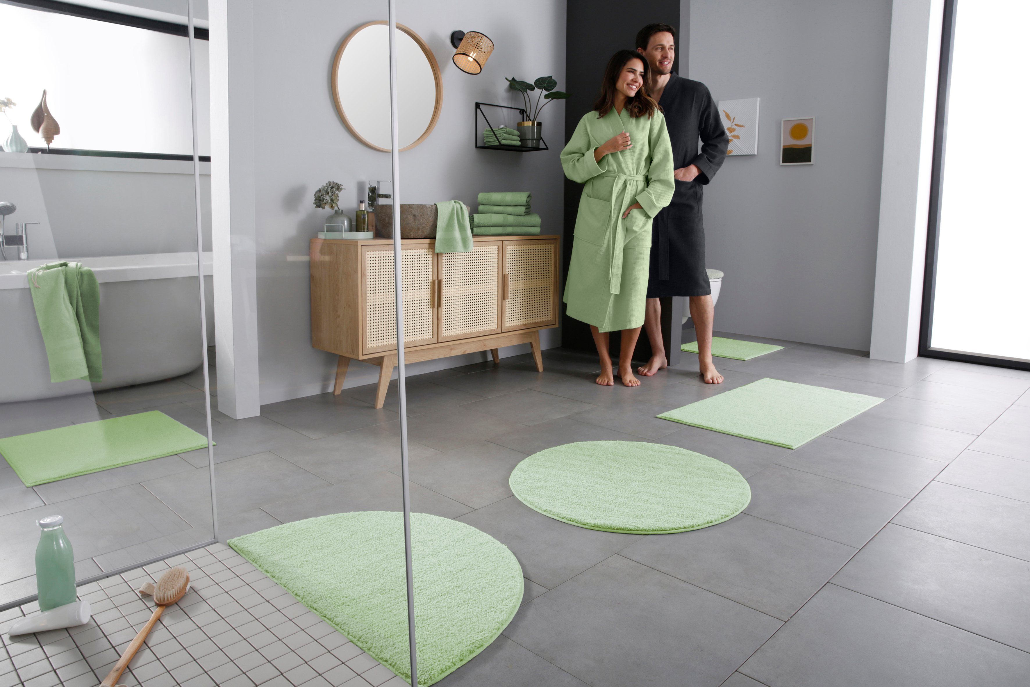 OTTO home Badematte Vanessa, Badvorleger, Badezimmer Teppich, Höhe 10 mm, r günstig online kaufen