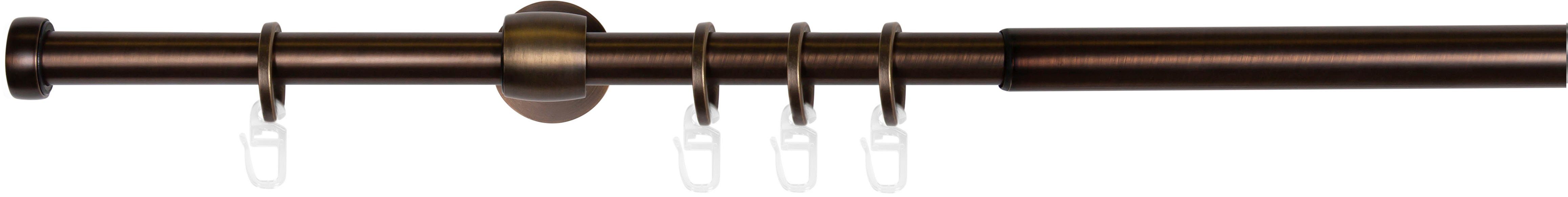 Gardinenstange Cap-Noble, mydeco, 1-läufig, ausziehbar bronzefarben 16 Ø mm