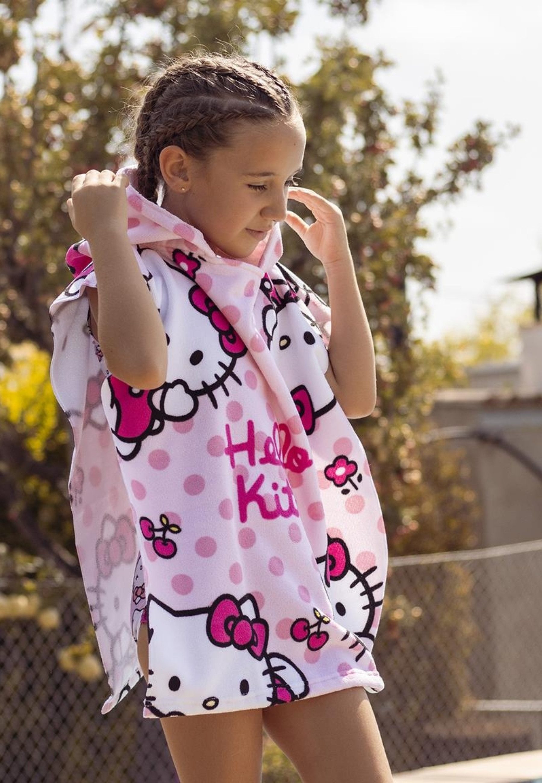Disney Badeponcho Poncho Hello Kitty, 100% POLYESTER