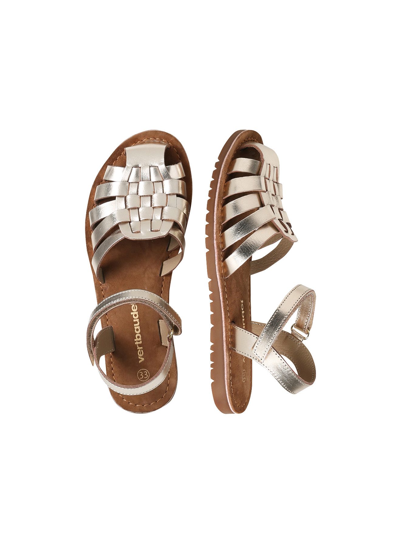vertbaudet Mädchen Klett-Sandalen Sandale