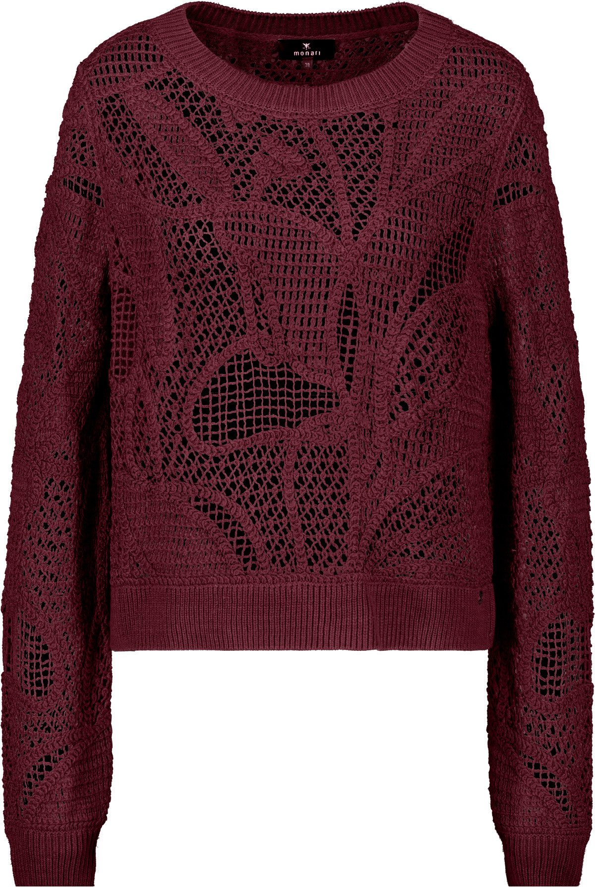 Monari Strickpullover Pullover, dark bordeaux