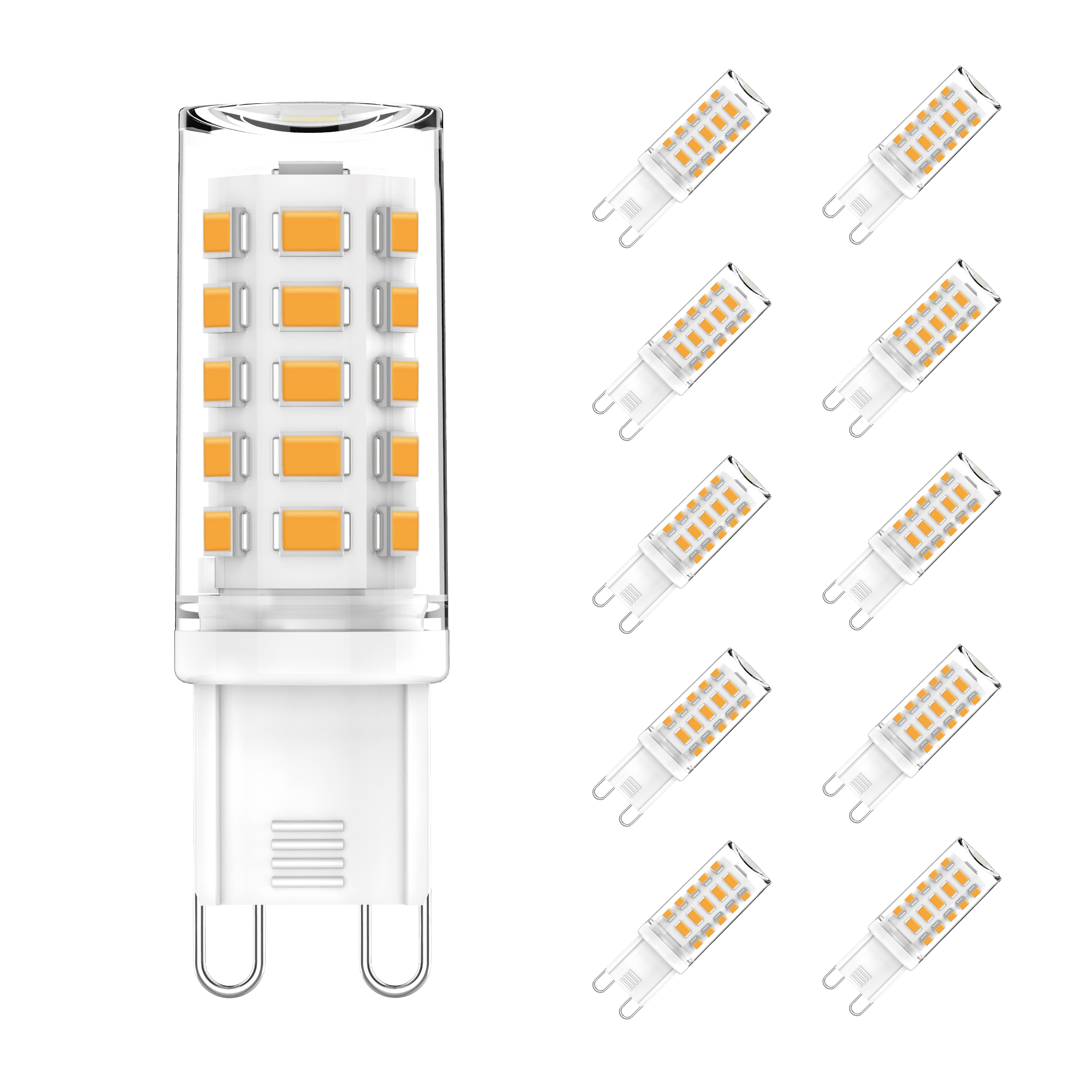 LED-Leuchtmittel G9 5/10 Stück Warmweiß 3000K