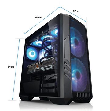 Kiebel Thunder Gaming-PC (AMD Ryzen 7 AMD Ryzen 7 5800X, RTX 4070, 32 GB RAM, 2000 GB HDD, 1000 GB SSD, Luftkühlung, WLAN, ARGB-Beleuchtung)