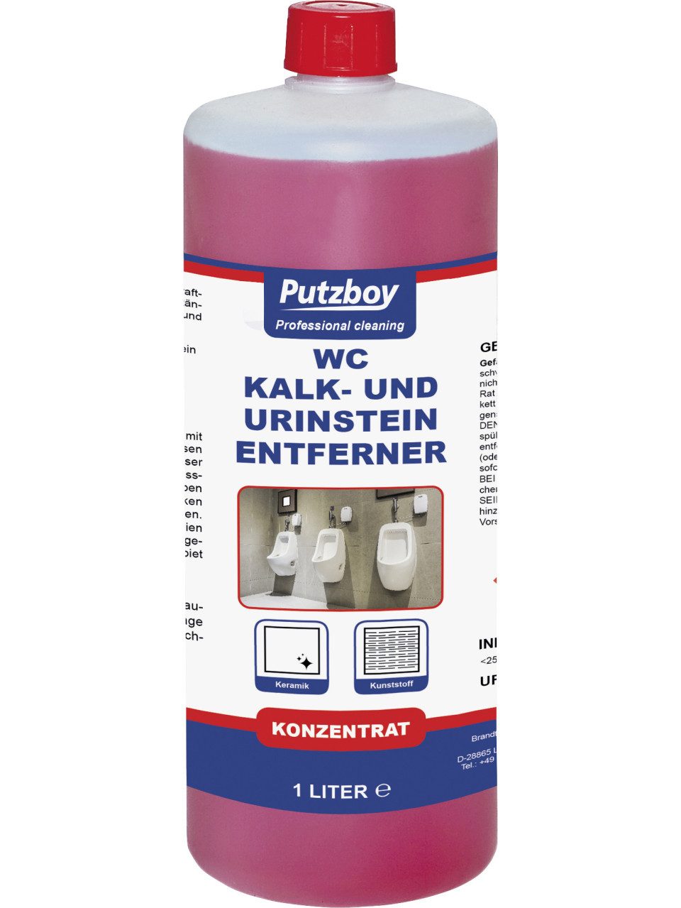 poliboy Putzboy WC Kalk-& Urinstein Entferner 1 Liter Badreiniger