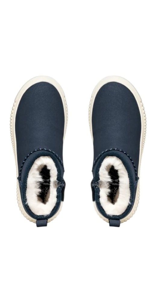 Geox Stiefelette Laquinny A (Veloursleder, warmes Innenfutter) navyblau Winterstiefel