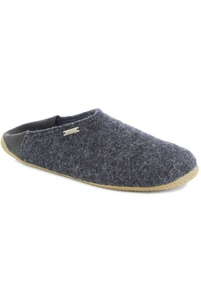 Living Kitzbühel Pantoffel Babouche anthrazit Herren Hausschuh
