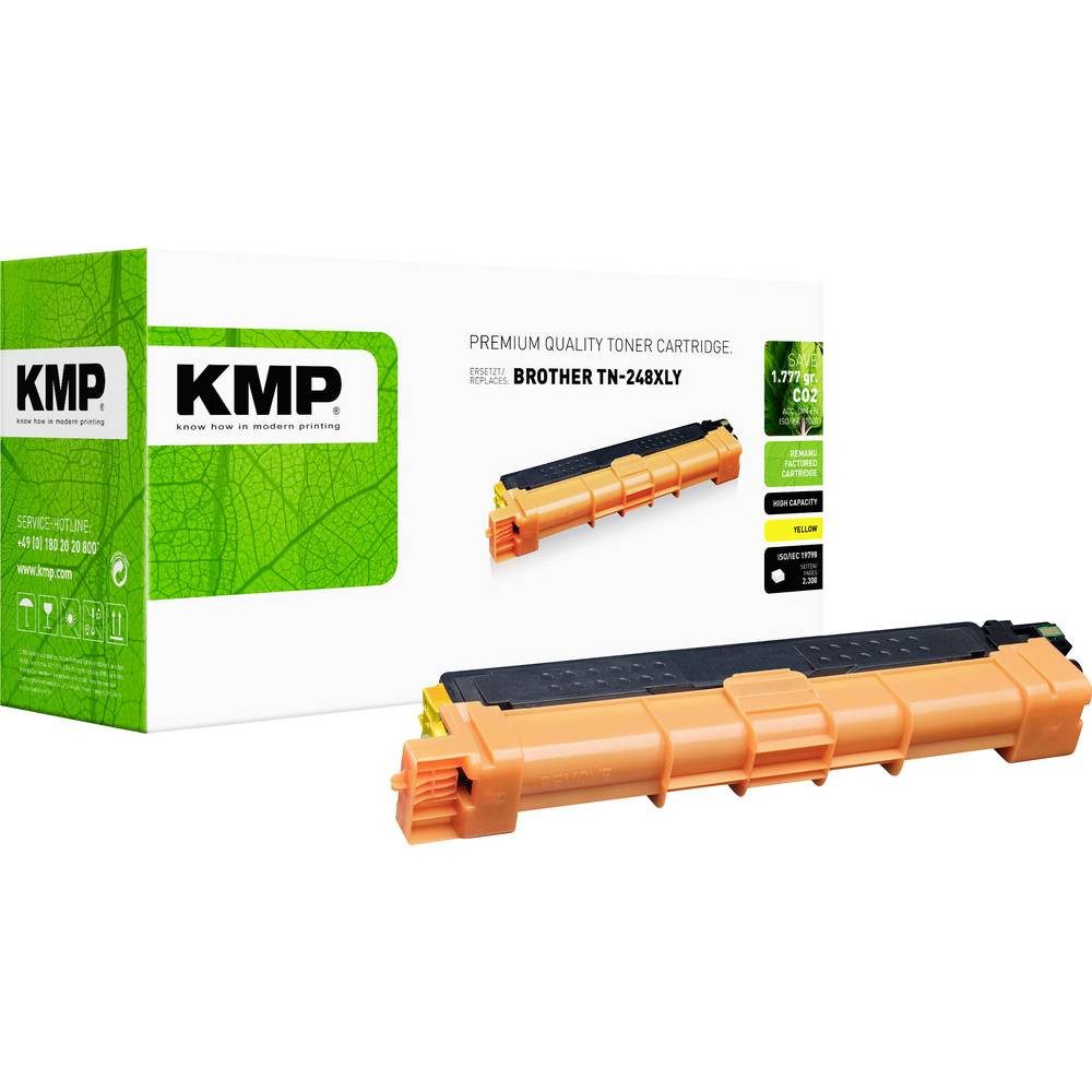 KMP Tonerpatrone Toner ersetzt Brother TN248XLY Kompatibel Gelb 2300 Seiten